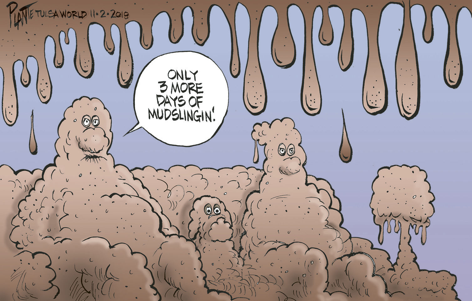 Bruce Plante Cartoon: Mudslingin'